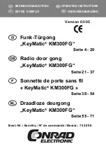 Conrad Electronic KeyMatic KM300FG Operating Instructions Manual preview