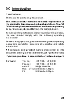 Preview for 21 page of Conrad Electronic KeyMatic KM300FG Operating Instructions Manual