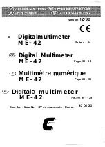 Conrad Electronic ME-42 Operating Instructions Manual preview