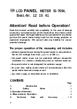 Preview for 2 page of Conrad Electronic SI-7004 Operating Instructions Manual