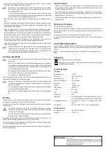 Предварительный просмотр 2 страницы Conrad 1337846 Operating Instructions Manual