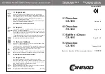 Preview for 1 page of Conrad 33 01 12 Operating Instructions Manual