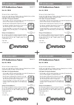 Preview for 2 page of Conrad 372884 Operation Instructions Manual