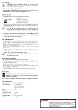 Preview for 2 page of Conrad 469689 Operating Instructions Manual