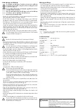 Предварительный просмотр 2 страницы Conrad 579107 Operating Instructions Manual