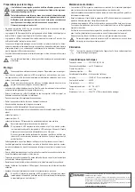 Предварительный просмотр 6 страницы Conrad 579107 Operating Instructions Manual