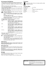 Предварительный просмотр 2 страницы Conrad 85 73 21 Operating Instructions Manual