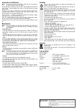 Preview for 4 page of Conrad 97 37 79 Operating Instructions Manual