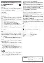 Preview for 2 page of Conrad 98 93 37 Operating Instructions