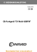 Conrad CV Mobil 4200 FM Operation Instruction Manual preview