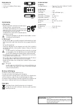 Предварительный просмотр 2 страницы Conrad FPS-3500/4 Operating Instructions Manual