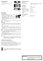 Предварительный просмотр 8 страницы Conrad FPS-3500/4 Operating Instructions Manual