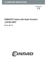 Предварительный просмотр 1 страницы Conrad GX103+GPS Operating Instructions Manual