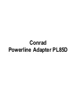 Preview for 1 page of Conrad Powerline Adapter PL85D User Manual