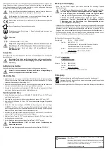 Предварительный просмотр 2 страницы Conrad PSW160-7.2 Operating Instructions Manual