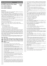 Предварительный просмотр 3 страницы Conrad PSW160-7.2 Operating Instructions Manual