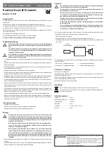 Предварительный просмотр 4 страницы Conrad Raveland Boom 80 Operating Instructions