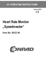 Conrad Speedmaster Operating Instructions Manual preview