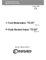 Preview for 1 page of Conrad TE 857 Operating Instructions Manual