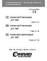 Предварительный просмотр 1 страницы Conrad UT 100 Operating Instructions Manual