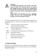 Предварительный просмотр 13 страницы Conrad VC-602 Operating Instructions Manual