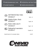 Conrad WS 9624-IT Operating Instructions Manual preview