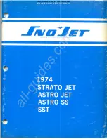 Conroy Sno Jet ASTRO SS 1974 Operation User'S Manual preview