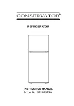 Conservator GRLH152SW Instruction Manual предпросмотр