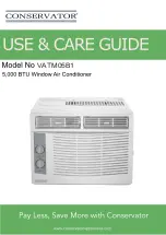 Предварительный просмотр 1 страницы Conservator VATM05B1 Use & Care Manual