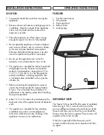 Предварительный просмотр 3 страницы Conservator VFX05UWA Owner'S Manual