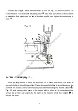 Предварительный просмотр 14 страницы Consew 104-10T Parts Book And Instruction Manual