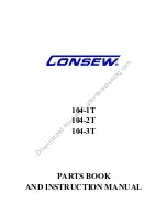 Consew 104-1T Parts Book And Instruction Manual предпросмотр