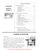 Preview for 3 page of Consew 133A-1 Instruction Book