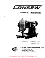 Consew 146RB-1A Operating Instruction предпросмотр