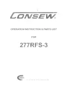 Consew 277RFS-3 Operation Instruction & Parts List preview