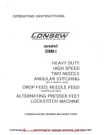 Предварительный просмотр 1 страницы Consew 328RB-1 Operating Instructions Manual