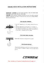 Предварительный просмотр 4 страницы Consew CES-300 Manual