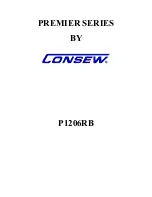 Consew P1206RB Operation Instruction Manual предпросмотр