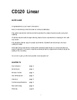 Preview for 1 page of Consonance CD120 Linear User Manual