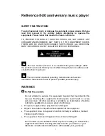 Preview for 1 page of Consonance Reference 8-20 Manual