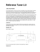 Preview for 1 page of Consonance Tuner-1.0 Reference