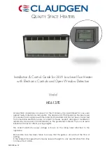 Consort Claudgen HE6137E Installation & Control Manual предпросмотр