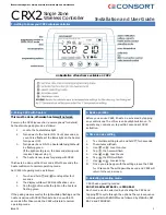 Предварительный просмотр 1 страницы Consort CRX2 Installation And User Manual