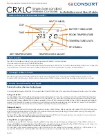 Preview for 1 page of Consort CRXLC Installation And User Manual