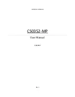 Preview for 1 page of Conspec Controls CS0352-MP User Manual