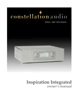 Предварительный просмотр 1 страницы Constellation audio Inspiration INTEGRATED 1.0 Owner'S Manual