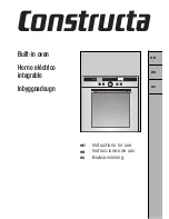 Предварительный просмотр 1 страницы CONSTRUCTA Built-in oven Instructions For Use Manual