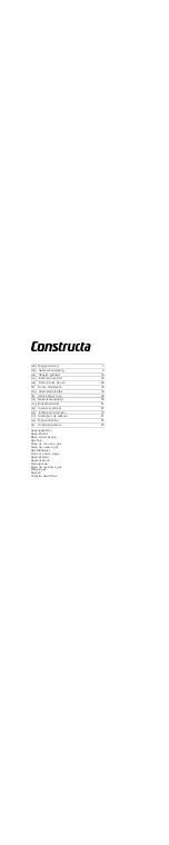 Предварительный просмотр 1 страницы CONSTRUCTA CA 16 Series Instruction Manual