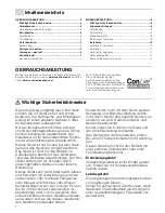 Preview for 2 page of CONSTRUCTA CD619251 Instructions For Installation And Use Manual