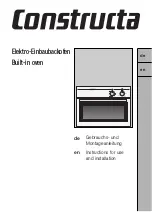 CONSTRUCTA CF 74850 Instructions For Use And Installation предпросмотр